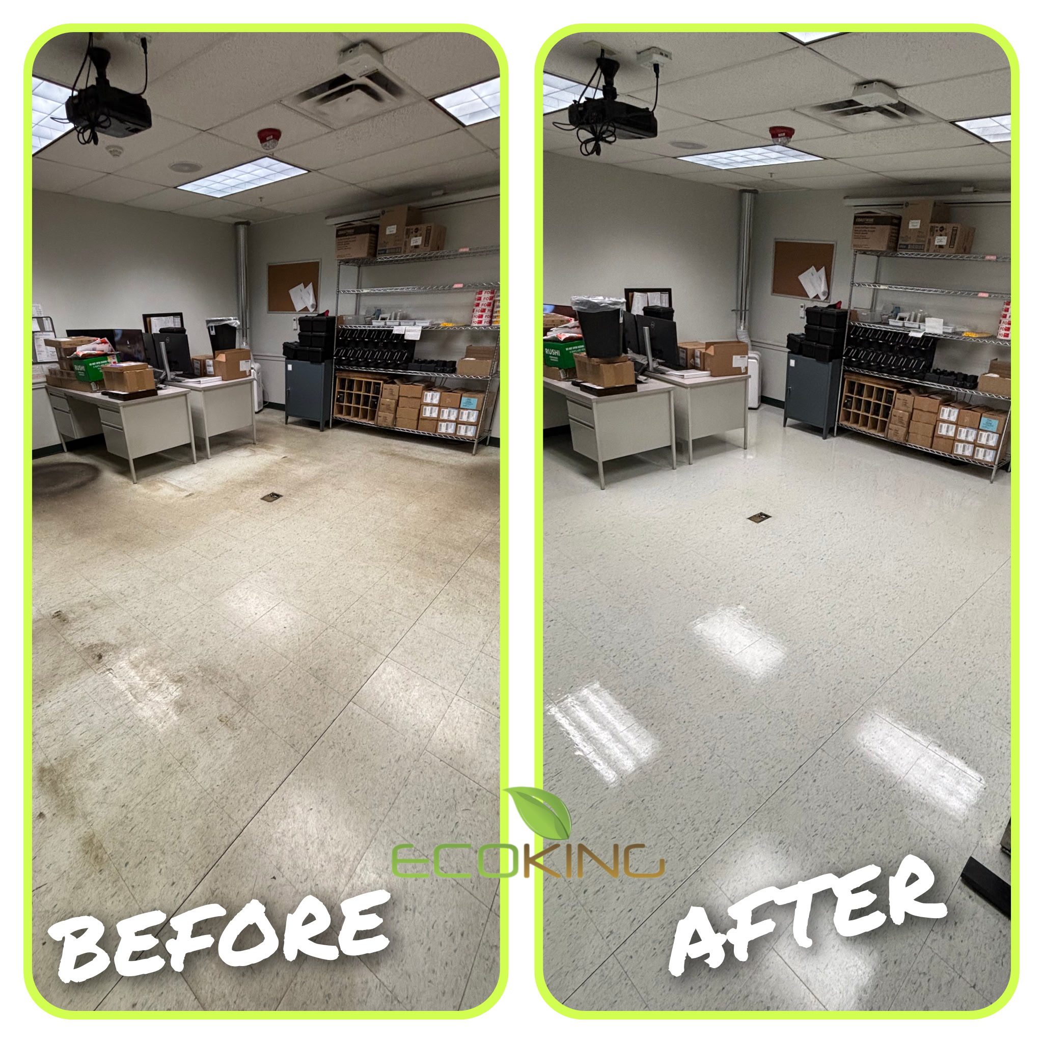 VCT Stripping and Waxing in Youngstown, Ohio | Commercial Floor Restoration by Eco King